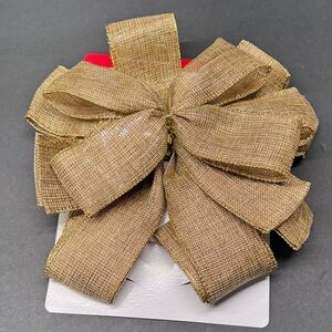 Gold Christmas Tree Topper Bow NWT